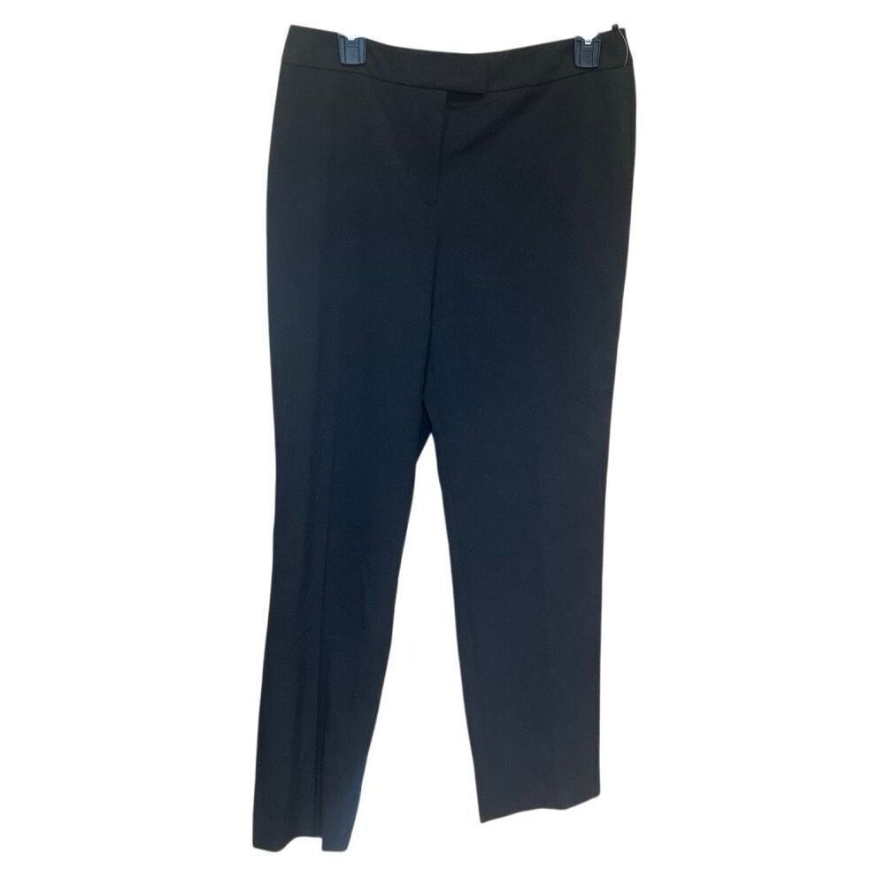 Ann Klein Mid-rise Black Pleated Front Dress Pants Straight Sz 6 NEW #778